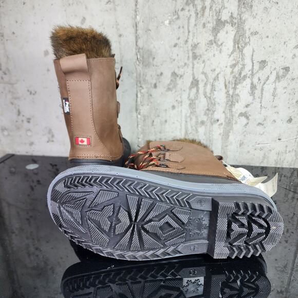 MSRP $190 Pajar Canada Cali Winter Boots Brown Black Women’s Size 10 New - Picture 4 of 5